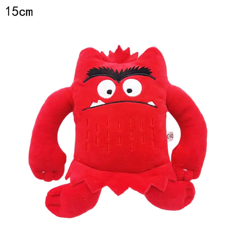 6PCS Kawaii Emotion Monster Plush Toys - 6 Colors Soft Stuffed Animals, Cute Educational Sensory Toys for Kids Birthday Gifts &