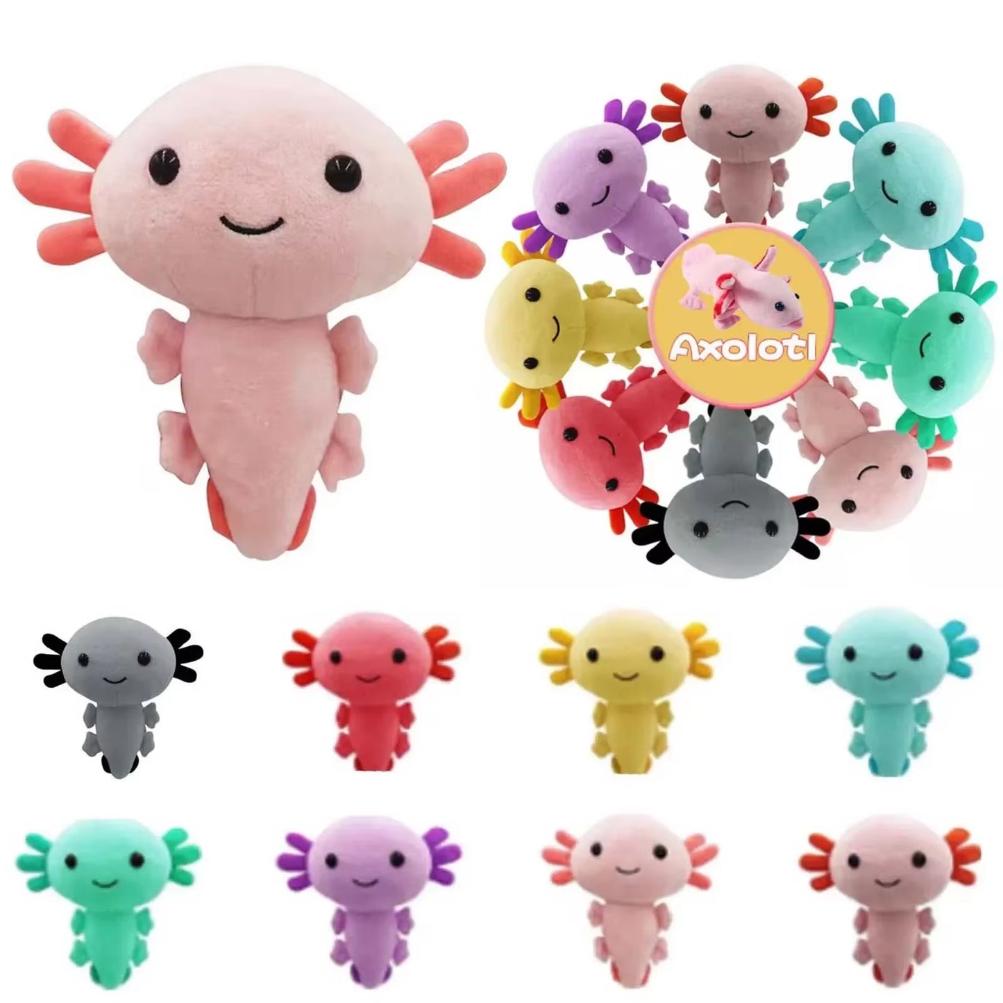 Axolotl Plush Toys Soft Kawaii Axolotl Plush Pillow Toys Axolotl Plush Toy Stuffed Axolotl Plush for Christmas Gifts Home Decor