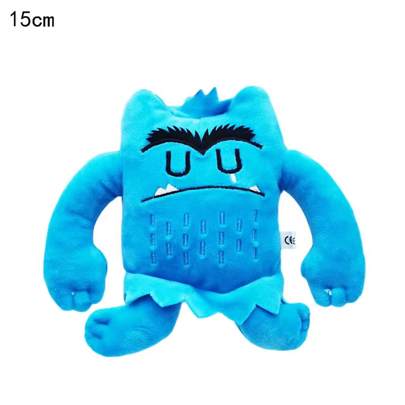 6PCS Kawaii Emotion Monster Plush Toys - 6 Colors Soft Stuffed Animals, Cute Educational Sensory Toys for Kids Birthday Gifts &